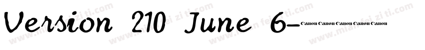 Version 210 June 6字体转换